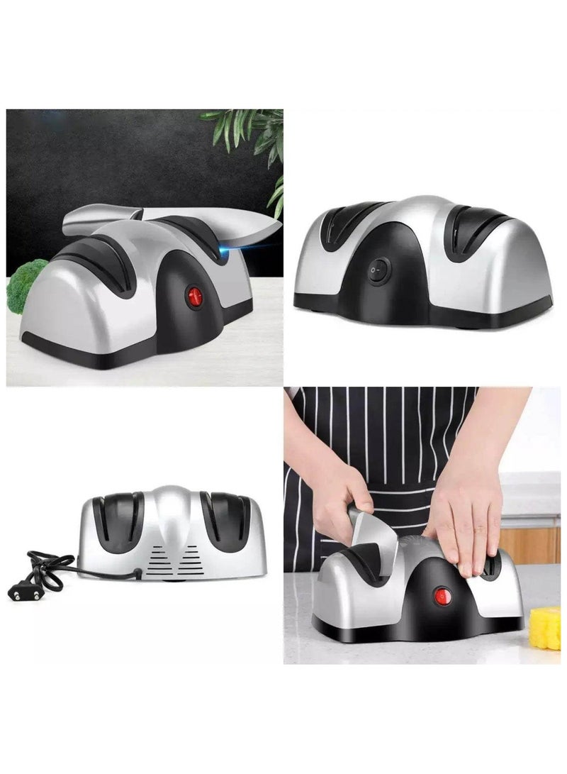 FEND شarpener كهربائي للمطبخ بمرحلتين نظام طحن أوتوماتيكي للسكاكين الفولاذية المقاومة للصدأ والسيراميك - شحذ سريع، تصميم فتحة آمنة، ملحقات أساسية للمطبخ - Image 5